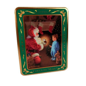 Vintage Collector Tin Christmas Cookies/Candy Oreo “Unlock the Magic” 1991